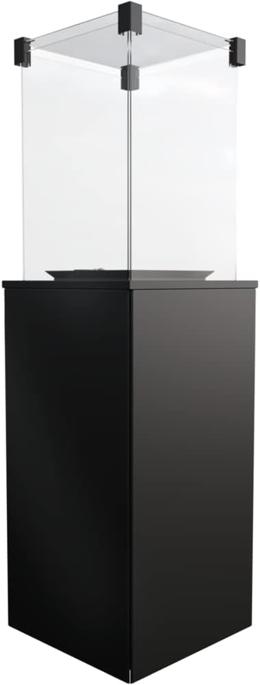 Heizstrahler G30/50mbar, 155 × 46,7 cm, 8,2 kW, für den Garten und die Terrasse, Schwarz/Klar, kratki