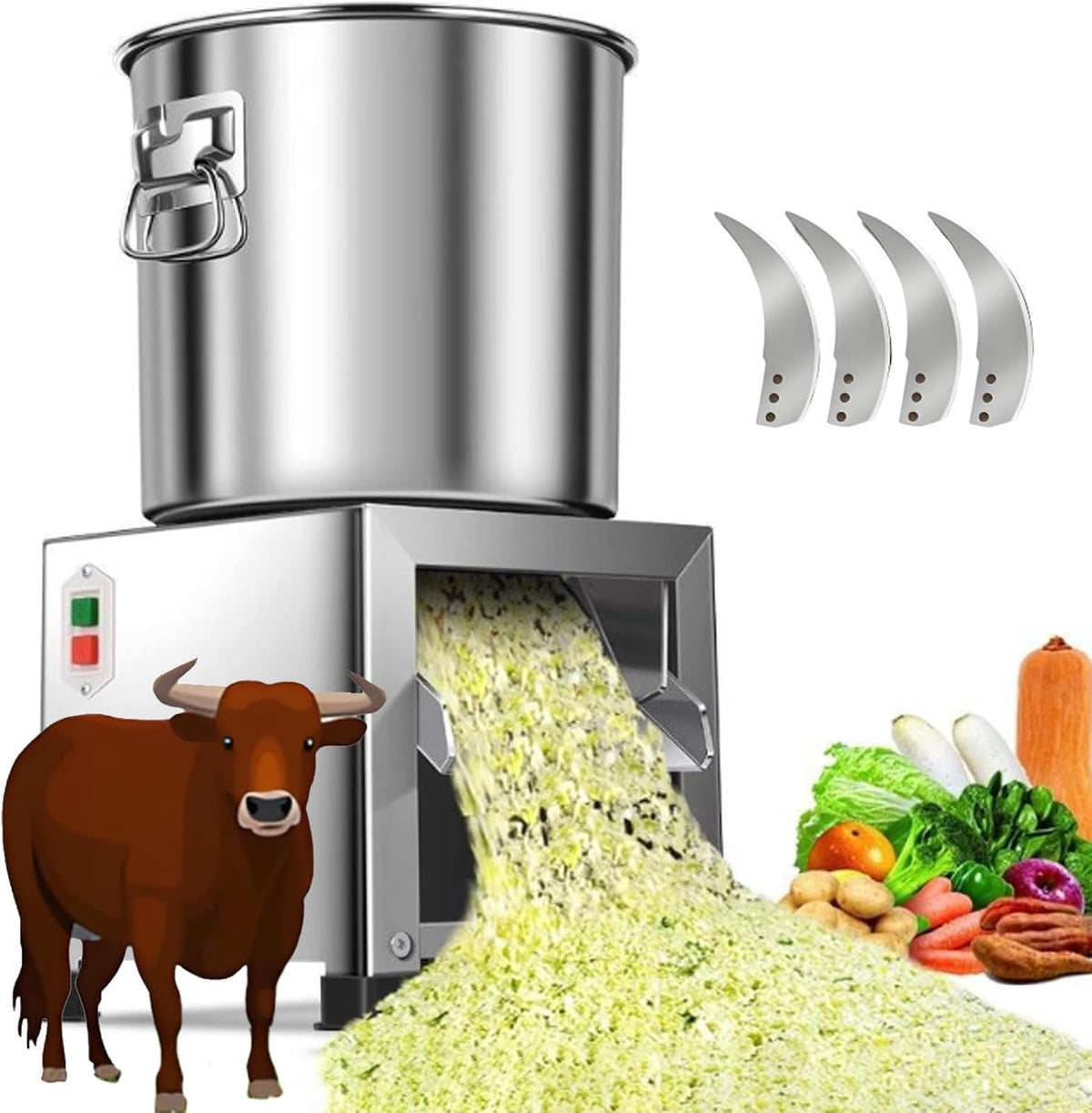 Damabencai Produkt, 1800 W, 1200 W, 2800 U/min, aus Edelstahl und Stahl, verstellbar, Silber