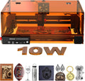 Woxcker L2 MAX Gravurwerkzeug, 300 × 300 mm, 10 W, 0,01 mm, aus Metall und Glas, Orange/Schwarz