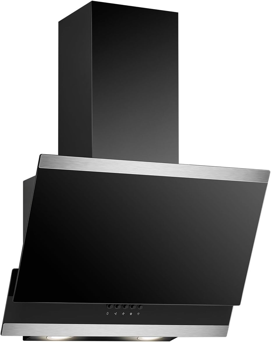 Bomann Dunstabzugshaube, 7610 G, 60 cm, mit LED, Schwarz/Silber