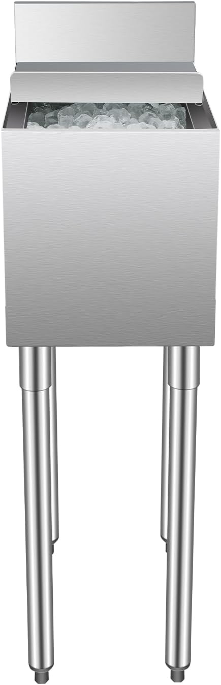 VEVOR Untertischkühlschränke, 305 × 483 × 937 mm, 28 L, verstellbar, aus Edelstahl und Stahl, für die Küche, Silber