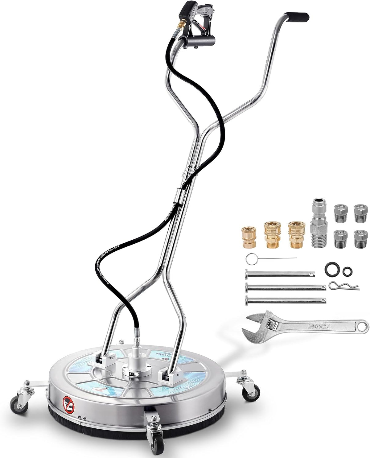 Tool Daily Hochdruckreiniger, 24 Zoll, 310 bar, 61 cm, Silber/Schwarz, aus Edelstahl und Stahl