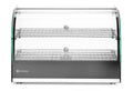 HENDI Warmhaltevitrine Kühlvitrinen, 400 W, 230 V, 85 °C, aus Edelstahl und Stahl, Schwarz/Silber