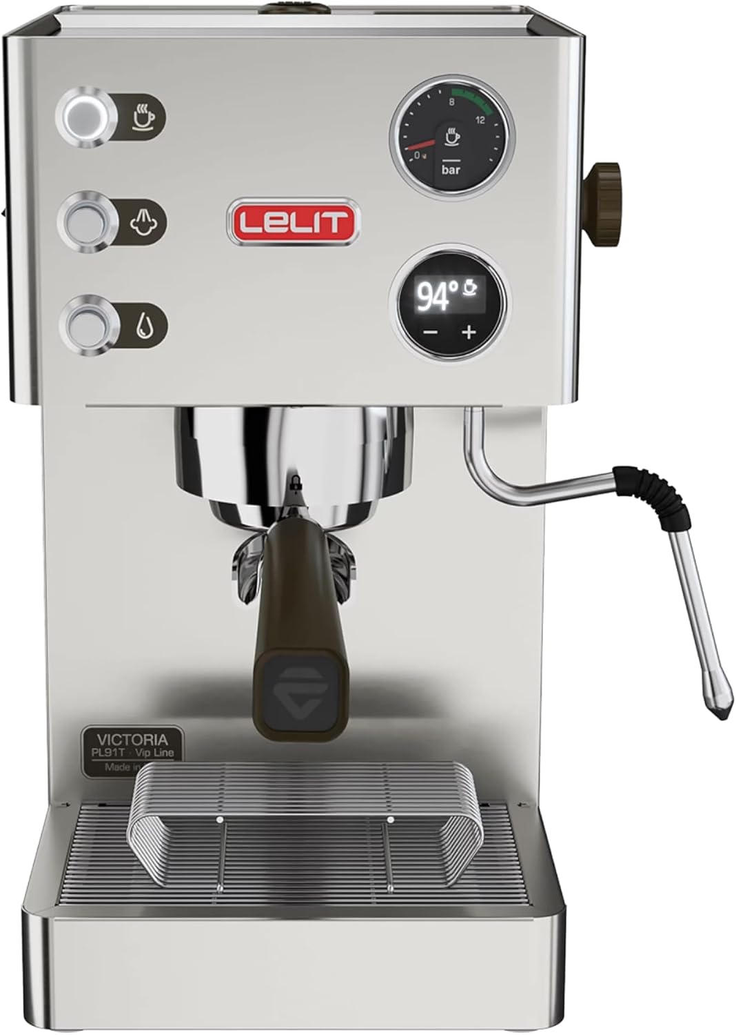 Kaffeemaschine Victoria, mit Magnetverschluss, Silber, Lelit