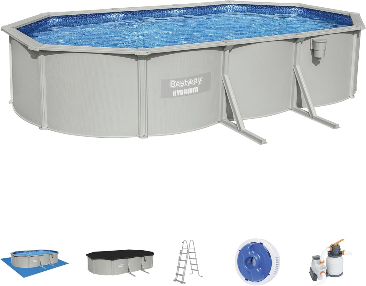 Bestway Aufstellpool, Grau/Blau