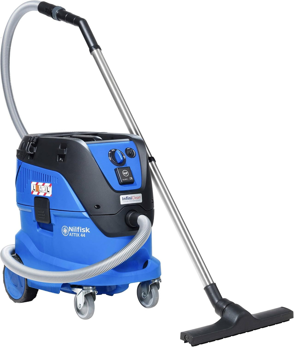 Nass- und Trockensauger, 44–2L, 4500 l, 7,5 m, Schwarz/Blau, Nilfisk
