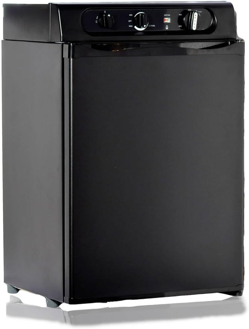 Kühlschrank, 60 L, 12 V, 230 V, verstellbar, für Camping, Schwarz, Techomey