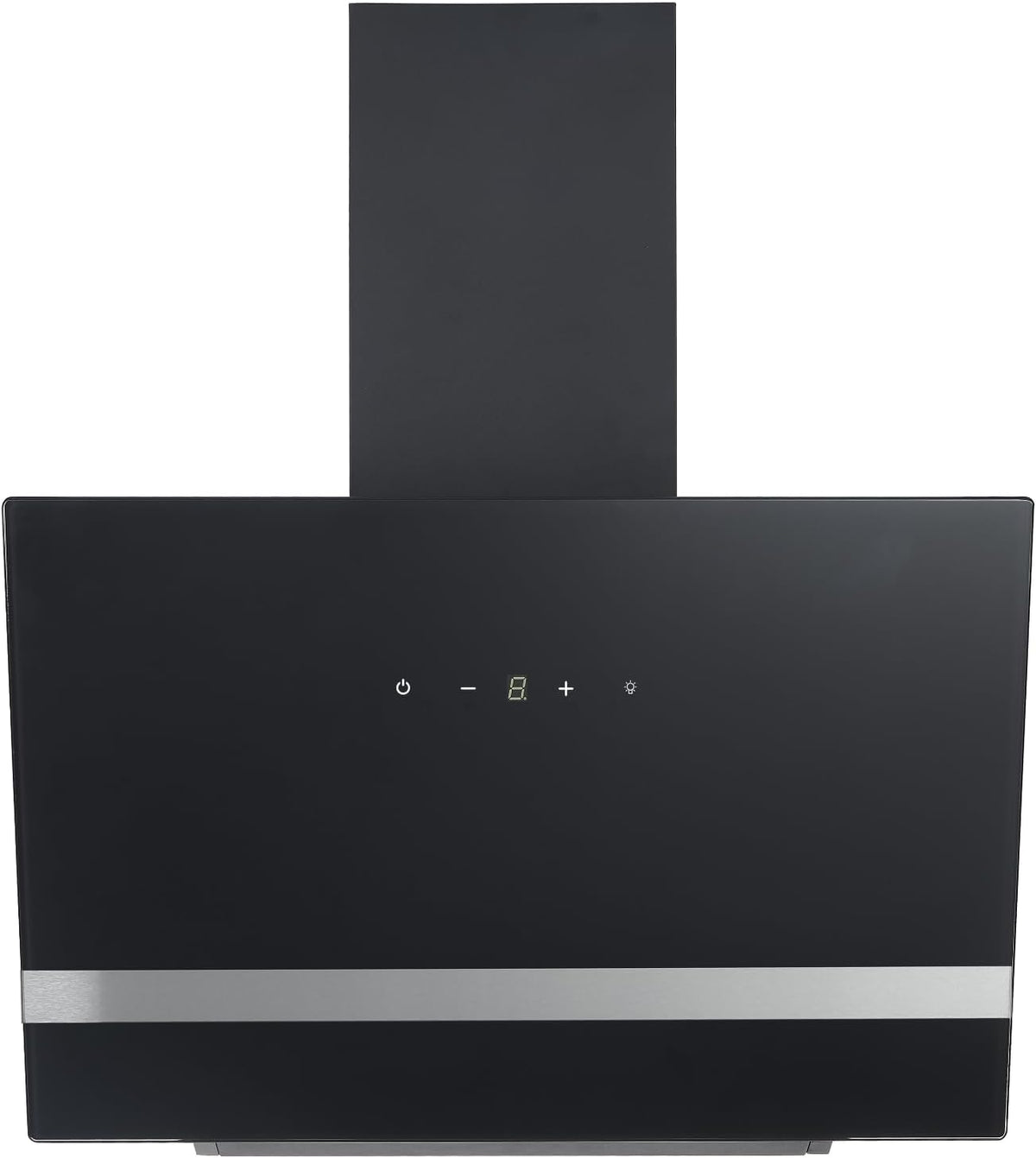 Dunstabzugshaube CH24060SAM, 54–67,5 dB, 60 cm, mit LED, mit Timer, aus Metall und Glas, Schwarz, respekta