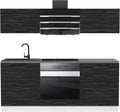 B BELINI GROUP Küchenzeile, 180 cm, höhenverstellbar, für die Küche, Schwarz