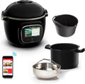 Moulinex YY5297FB Multikocher, 6 l, 18 cm, mit WLAN, Schwarz/Silber