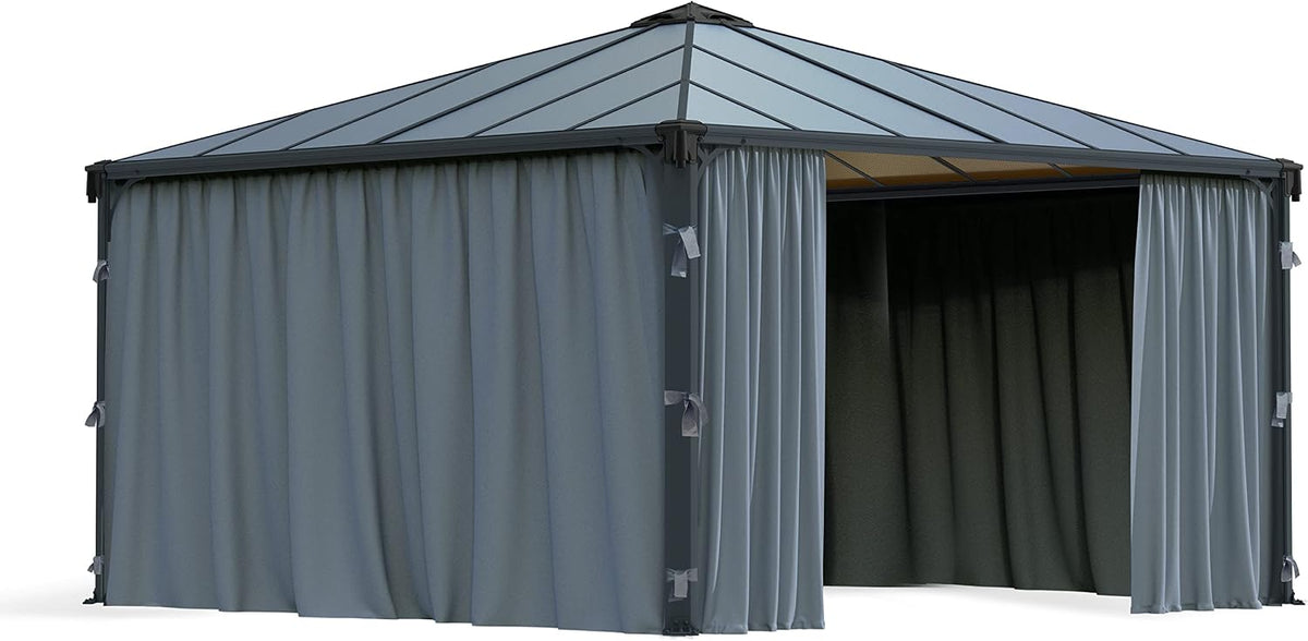 Gartenpavillon, 1 × 480 × 217 cm, für den Garten, Grau, Palram