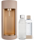 Mysoda CO2-Zylinder Wassersprudler, aus Aluminium und Glas, Beige