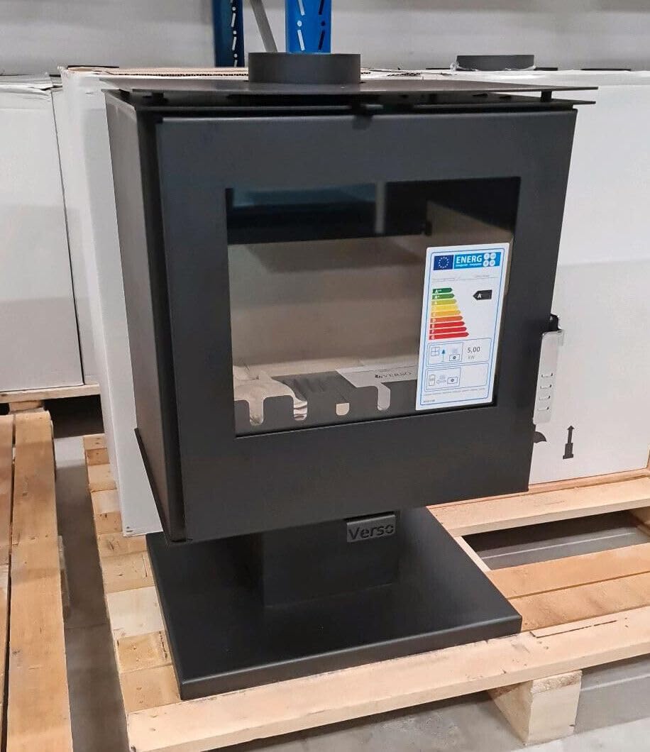 Kaminofen, 5 KW, Schwarz