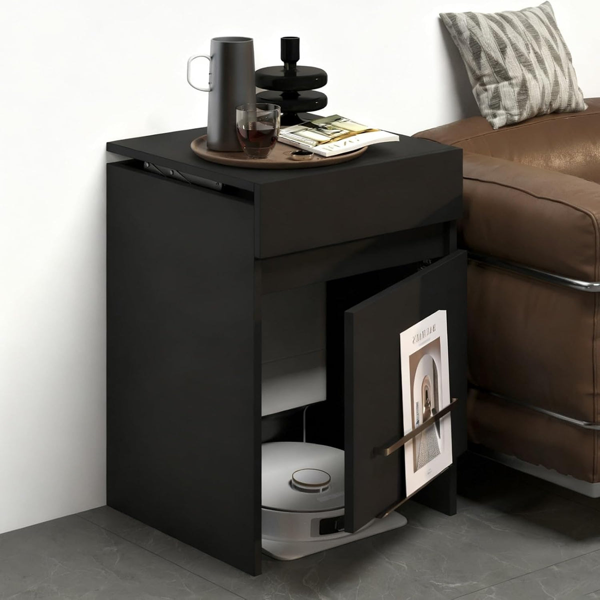 NEHCFO Saugroboter, für das Wohnzimmer und das Schlafzimmer, Schwarz