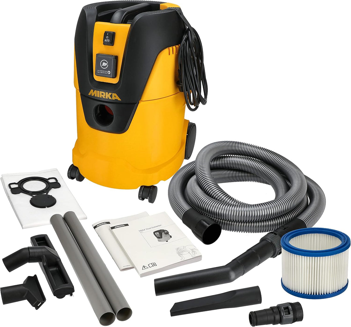 Nass- und Trockensauger Industriestaubsauger, 1000 W, Schwarz/Gelb, Mirka