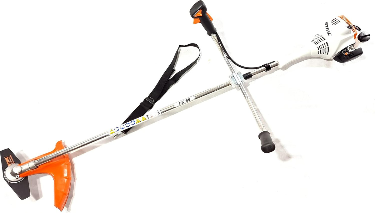 Stihl FS 55 41400112396 Motorsense/ Rasentrimmer, verstellbar, Weiß/Orange/Schwarz
