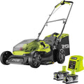 RYOBI RY18LM37A-240 Rasenmäher, 240–37 cm, 18 V, 4.0 Ah, 249 m², klappbar, Grün/Schwarz