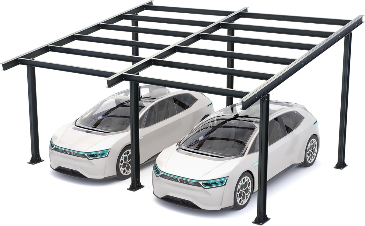 Carport Struktur, aus Stahl und Metall, Anthrazit, TODOME