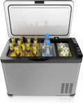 Kühlschrank, 30 L, 12 V, 24 V, verstellbar, für Camping, Grau/Schwarz, Brandson