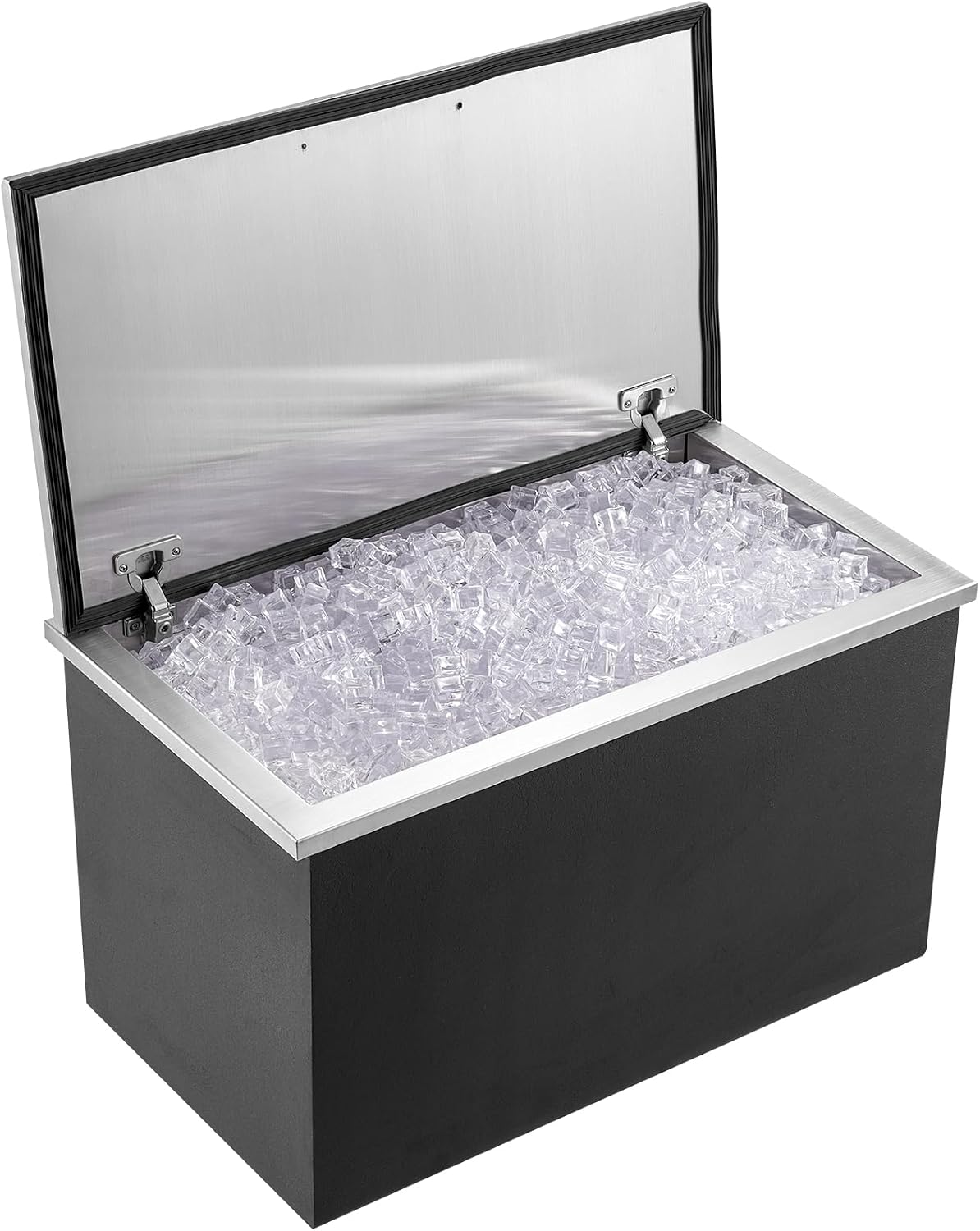 VEVOR Eiswürfelbereiter, klappbar, aus Edelstahl und Stahl, für die Küche, Schwarz/Silber