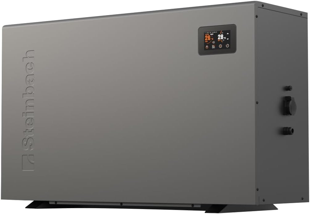 STEINBACH R290-Kältemittel Heizpumpen, 60.000 l, 13 kW, mit WLAN, mit App-Steuerung, Grau