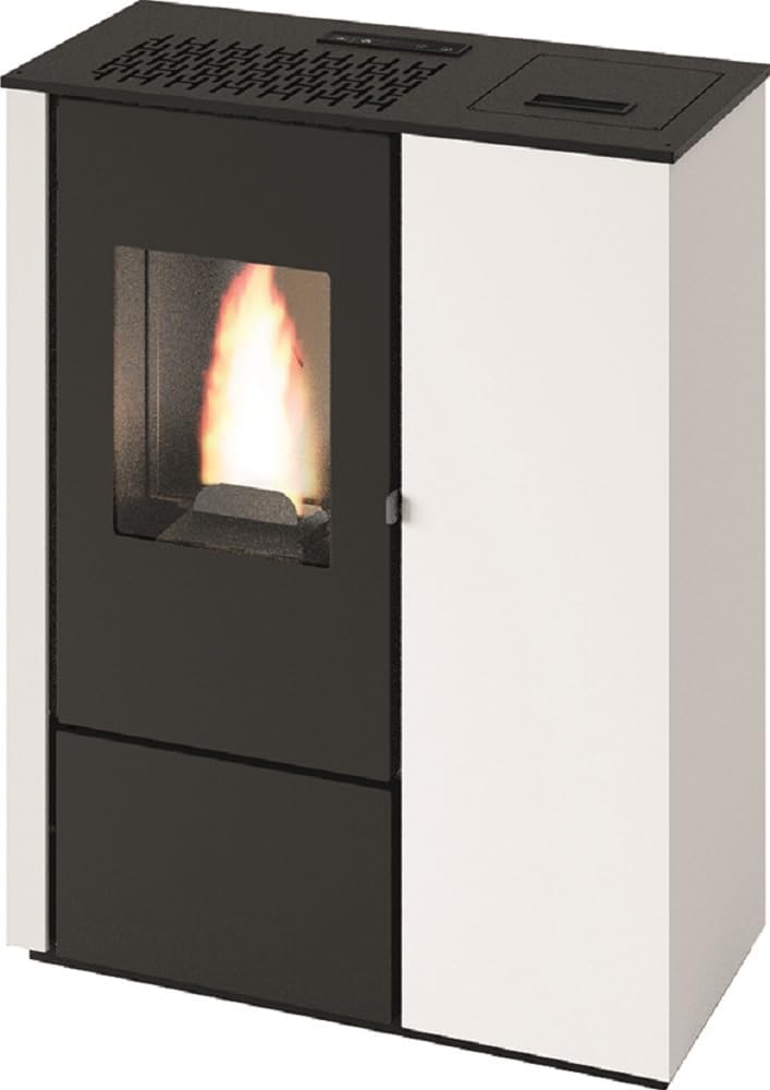Pelletofen, 8 kW, mit Fernbedienung, Schwarz/Weiß, Punto Fuoco