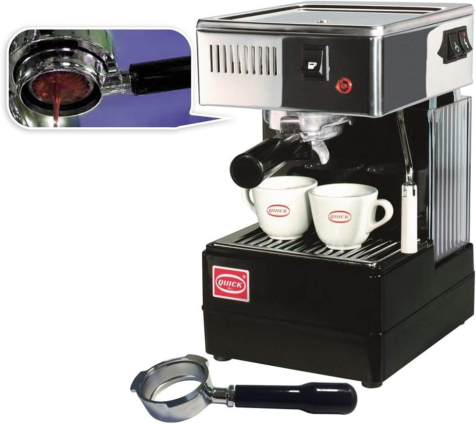 Quickmill Kaffeemaschine, Schwarz/Silber