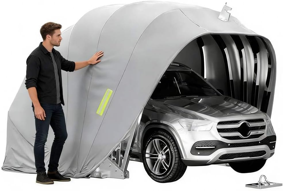 Carport, wasserdicht, Grau, BEDCKCC