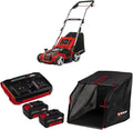 Einhell Vertikutierer, 28 L, 36 V, 4,0 Ah, verstellbar, klappbar, höhenverstellbar, Rot/Schwarz