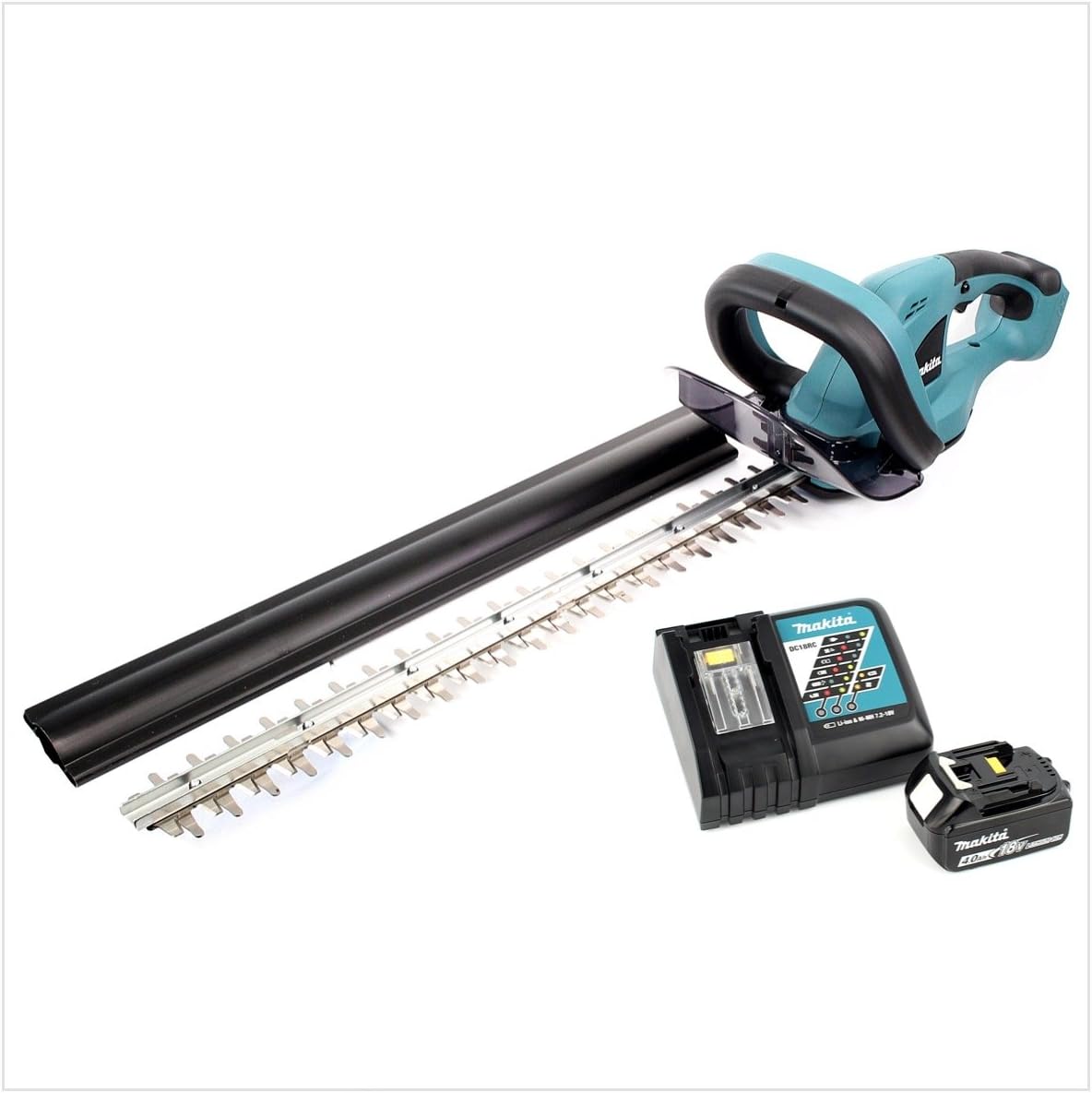 Makita DUH 523 Akku Heckenschere, 4,0 Ah, Blau/Schwarz/Silber