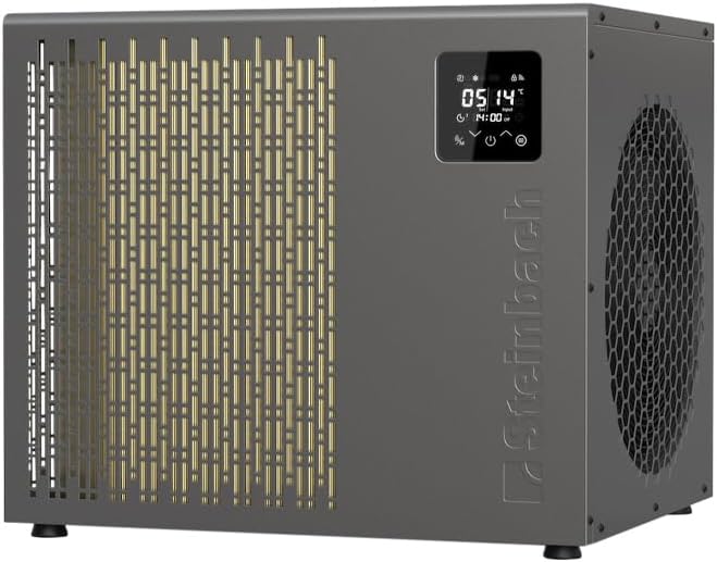 Heizpumpen R290-Kältemittel, 1.000 l, 5,05 kW, mit WLAN, mit App-Steuerung, Grau, STEINBACH