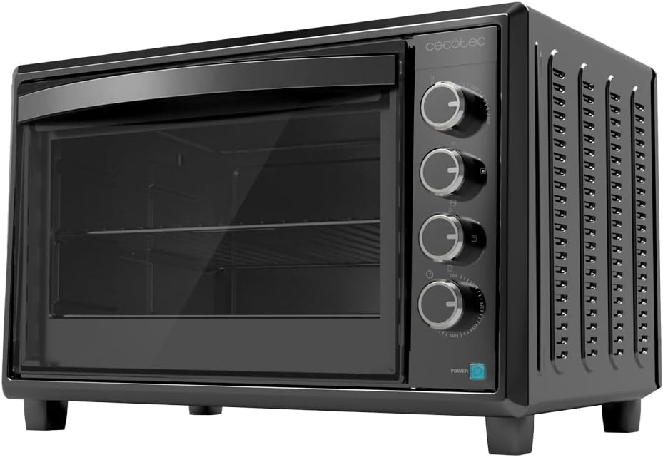 Mini-Öfen Tisch, 2200 W, aus Glas, Schwarz, Cecotec