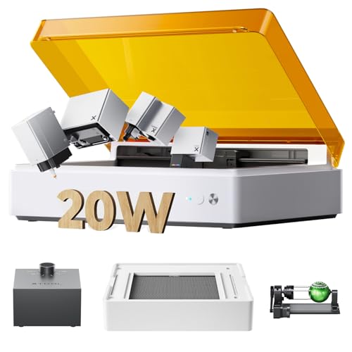 xTool M1 ULTRA Gravurwerkzeug, 20 W, Grau/Orange/Weiß