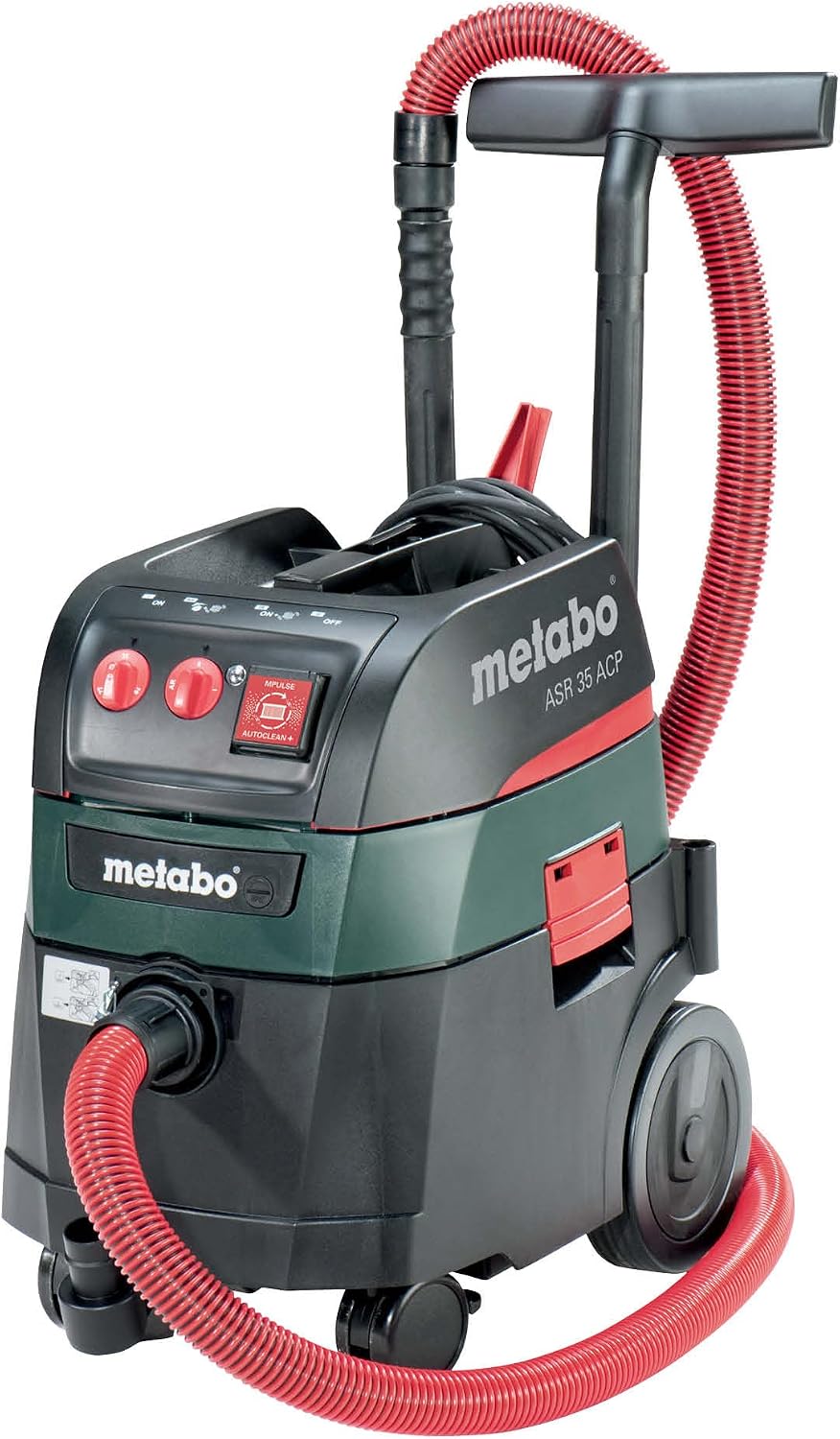Nass- und Trockensauger, 35 l, 4380 l, 1400 W, Schwarz/Rot/Grün, metabo