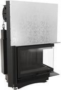 kratki Gel- & Ethanol-Kamine, 114 × 78 cm, 8 kW, 200 mm, aus Stahl, Schwarz/Silber