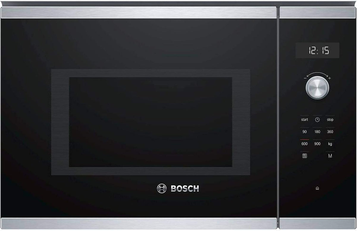 Siemens BFL554MS0 Mikrowelle, 25 l, 900 W, mit LED, Schwarz/Silber, aus Edelstahl und Stahl