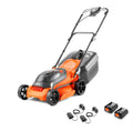 Flymo x2 Rasenmäher, 35 L, 36 V, 18 V, Orange/Schwarz
