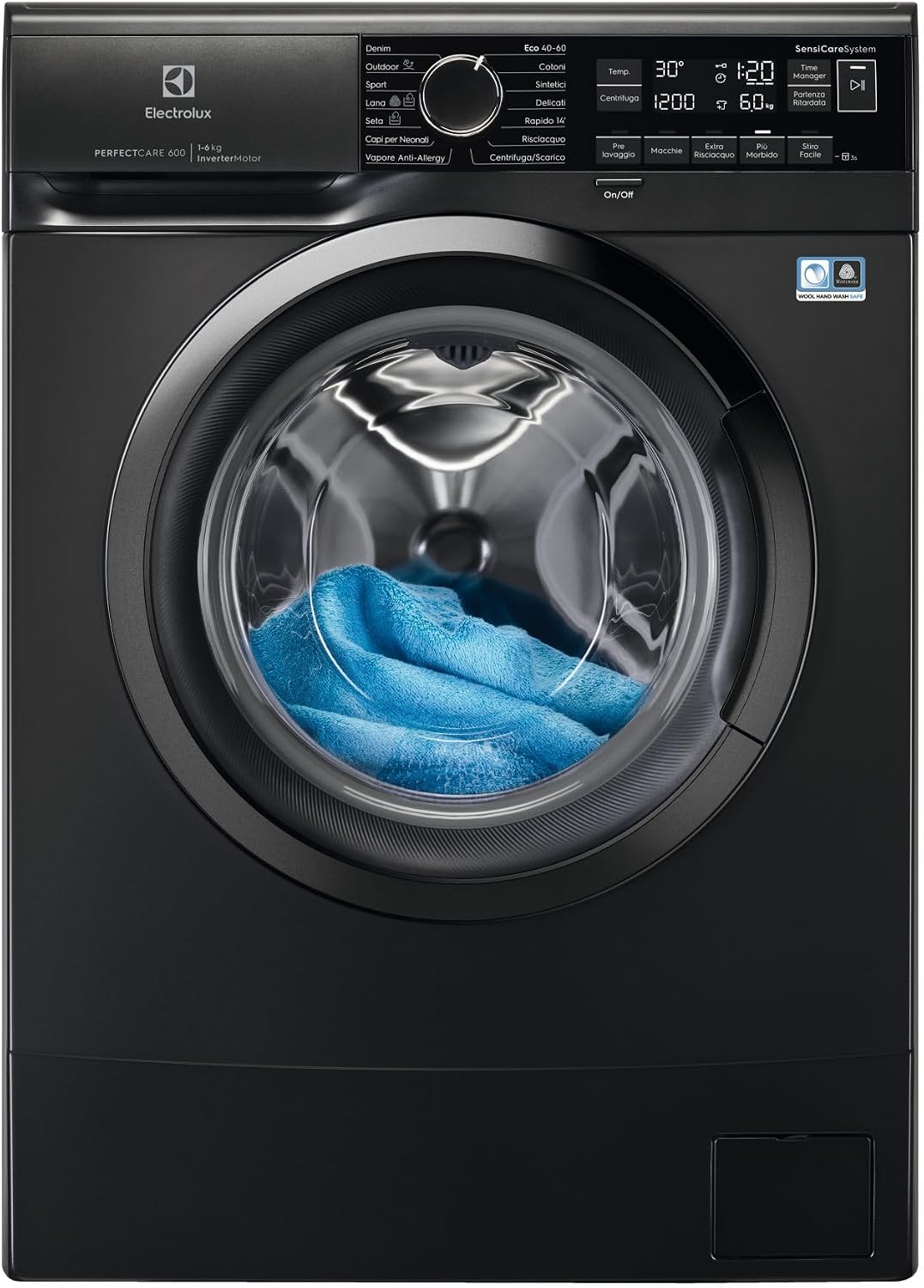 Electrolux ew6s326abl Waschmaschine, 6,0 kg, mit Magnetverschluss, Schwarz