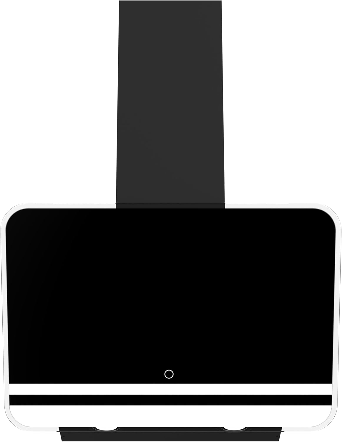 FIREGAS Dunstabzugshaube, 578 m³, 60 cm, mit LED, bürstenlos, für die Küche, Schwarz/Weiß
